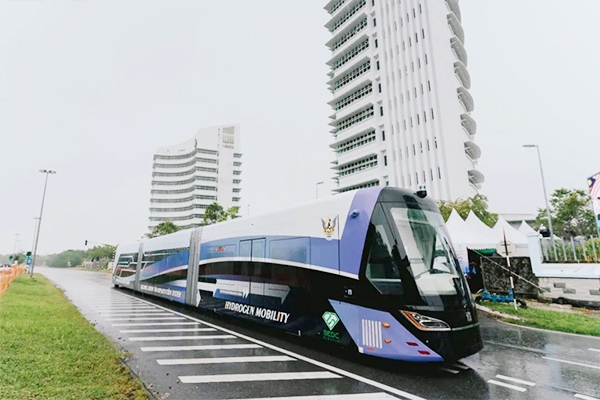 中車自主研發！全球首列氫能源智軌電車在馬來西亞正式試跑